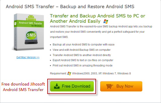 free android sms transfer software